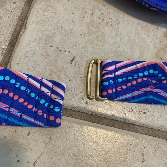 💜 La Vie en Rose Aqua D-XX Large Patterned Bikini Top - Plus Size - Picture 2 of 7